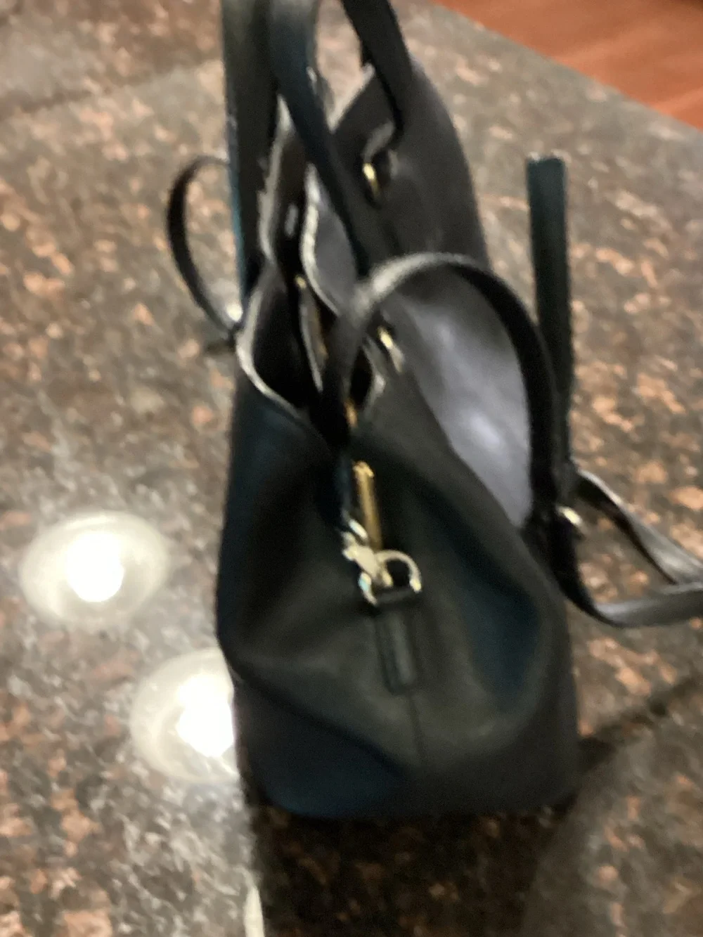 kate spade Black Saffiano Leather Top-Handle Tote